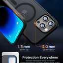 For iPhone 14 Pro Case, Strong Magnet-Compatible with MagSafe, Shockproof Military-Grade Protection, Slim Mag Safe Thin Bumper Phone Cover 6.1 in For Apple 14pro (Matte Black)