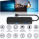 USB to HDMI Adapter, Eanetf Dual USB C USB A 3.0 Hub: 5 Ports with 2* USB-C and 2* USB-A and 1* HDMI Extend for TV,DVD Player,Projector,Monitor,Laptop,PS4,Flash Drive, HDD,Xbox, Printer etc - 5 in 1