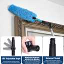 Paint Roller Pole, 4-12 FT Paint Roller Extension Pole, Multi-Purpose Sturdy Aluminum Alloy with Twist-Lock Design for Windows, Painting, Dusting and Cleaning