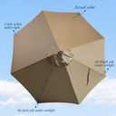 Blissun 9ft Patio Umbrella Replacement Canopy, Market Umbrella Top, Outdoor Table Umbrella Canopy for 8 Ribs, Canopy Only