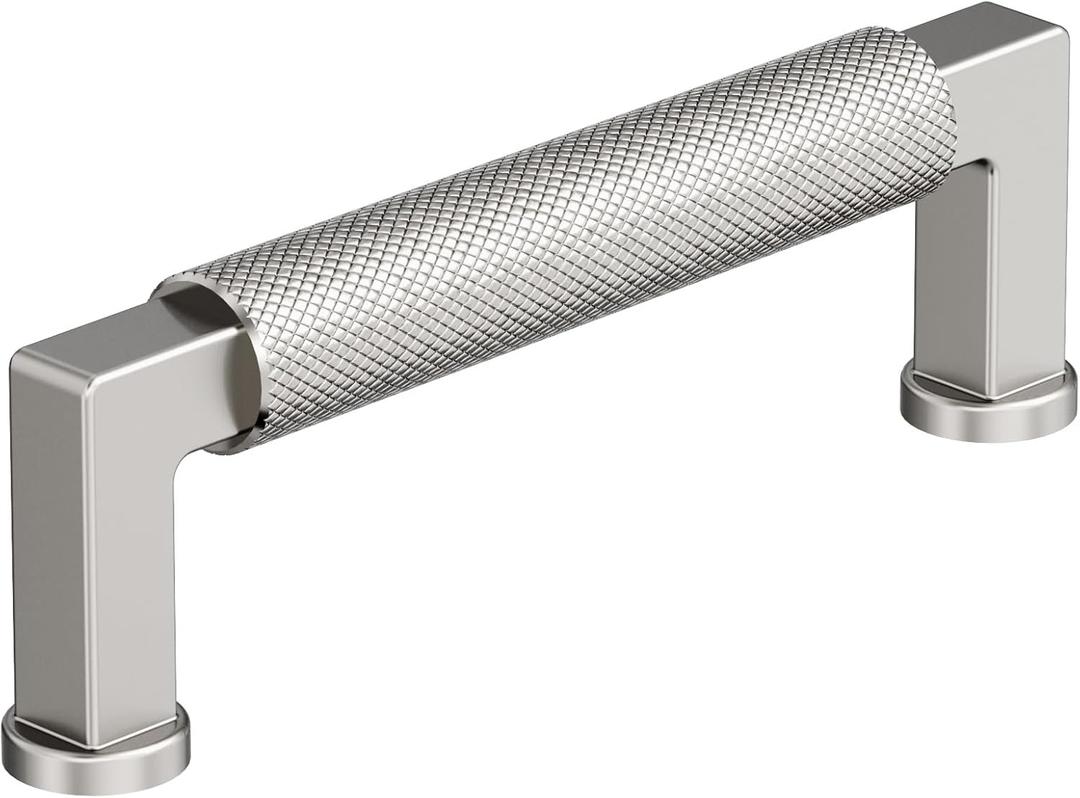 Amerock Balata 3-3/4 inch (96mm) Center-to-Center Polished Nickel Cabinet Pull, BP37623PN
