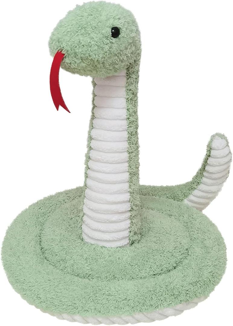 Green Plush Snake Stuffed Animal Toy, Soft Cuddly Plushie Hugger Toy for Boys & Girls, Gifts for Kids or Girlfriend, 53 Inches