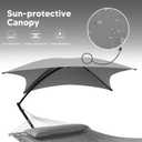SUNCREAT Hammocks for Outside with Stand, Porch Hammock and Stand, 475 lbs Capacity, Patent Pending, Light Gray