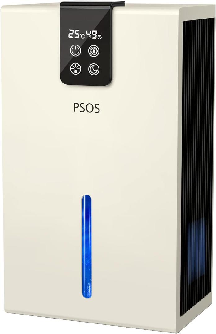 Dehumidifier, Dehumidifiers for Home, 98 OZ Water Tank, (1000 sq.ft) Quiet Dehumidifier for Basement Bedroom Bathroom with Humidity Display, Auto Shut Off, Relaxing 7 Color Ambient Light(apricot)