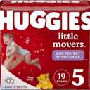 Huggies Size 5 Diapers, Little Movers Baby Diapers, Size 5 (27+ lbs), 19 Count