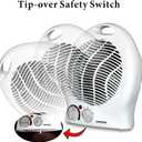 Optimus H-1322 Portable 2-Speed Fan Heater with Thermostat , White