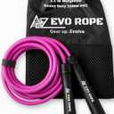 Evo Rope | 1.1LB Weighted Jump Rope for Women & Men Adjustable 10mm Heavy PVC Skipping Rope for Fitness, Ideal for High-Intensity Training, MMA, Boxing, CrossFit, Weight-loss Workouts