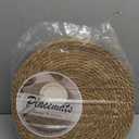 13.5 in Round Woven Placemats Set of 10, Natural Rattan Placemats Boho Chargers for Dinner Plates, Farmhouse Rustic Place Mats Wicker Table Mats Braided Chargers for Dining Table Decor