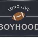 Long Live Boyhood Banner, Boys Room Nursery Decor, Baseball Linen Canvas Banner Wall Hanging Flag Decor for Nursery Playroom Toddler Kids Room 20x30
