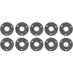 10 Pack 3/4 inches Malleable Cast Iron Pipe Flange, Industrial Pipe Flanges for Threaded Black Pipes and Fittings, DIY Steampunk Industrial Vintage Style.