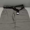 FREE SOLDIER Men's Outdoor Convertible Hiking Pants with Belt Lightweight Quick Dry Tactical Cargo Pants Nylon Spandex (Gray 32W x 30L)