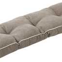 IPYNBAP Bench Cushion, 42 x 16 Inch Patio Furniture Cushions with Durable Ties, Soft Memory Foam Bench Cushions for Indoor/Outdoor Furniture with Non-Slip Bottom, Kitchen&Dining, Khaki