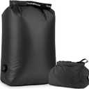 Travel Laundry Bag, Pump-Free Vacuum Compression Dirty Clothes Bag, Small Reusable Waterproof & Washable Laundry Bag, Wet and Dry Bag, Ideal for Suitcases, Road Trip Essentials (1 Pack) Black