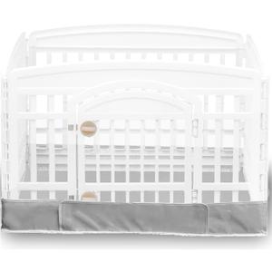 Dog Playpen Bottom Pad Fits for 36 Inch 4 Panels Exercise Pet Playpen, Dog Crate Pad Puppy, Hoop and Loop Design (Note: Playpen Not Included). -Grey