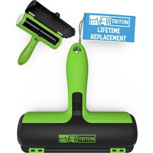 Triton Pet Hair Removal Tool w/Fur Trapping Compartment, 60% Smaller Storage Size, Reusable Shedding Roller, Cat and Dog Hair Remover for Car, Furniture, Carpet, Couch (Green) (Large) Triton Pet Hair Removal Tool w/Fur Trapping Compartment, 60% Smaller Storage Size, Reusable Shedding Roller, Cat and Dog Hair Remover for Car, Furniture, Carpet, Couch (Green) (Large)