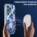 Love Heart Magnetic Case for iPhone 14 with MagSafe Wireless Charging Clear Cute Eye Painting Girls Woman Soft Slim TPU Anti-Scratch Shockproof Protective Case