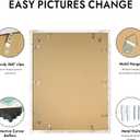 Hongkee 20x26 Picture Frame, Distressed White Wood Style, Wall Mounting