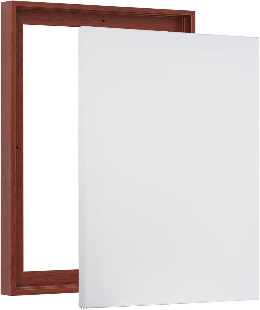 PIXY CANVAS Value Pack of 24x32 Stretched Canvas 3/4 (0.75) inch deep and Floater Frame for Your Paintings/Artwork/Wall Art/Wall Decor (Red Cherry, 24 x 32 inch, Portrait)