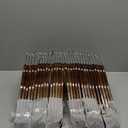 Amber Home 30-Pack Vintage Wooden Coat Hangers, Walnut Wood Suit Hangers with Non-Slip Pant Bar for Shirts, Jackets, Dresses, Pants - Retro