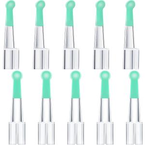 Ear Spoon Tips Ear Cleaner Replacement Set for 3.5 mm Otoscope Plastic Ear Cleaner Tips Reusable Ear Cleaner Spoon Tip for Teens Adults Family Ear Health Care (Light Green) (Transparent)