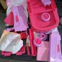 Doctor Kit for Toddlers Aged 3 4 5, Medical Pretend Play Set for Kids with Bag and Costume, Doctor Cart Toy for Girls Boys Birthday Gift (Pink)