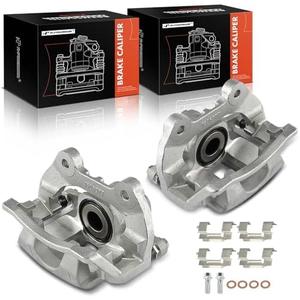 A-Premium Disc Brake Caliper Assembly with Bracket Compatible with Select GMC, Buick, Saturn, Chevy and Cadillac Models - Acadia (Limited), Enclave, Outlook, Traverse, XTS - Rear Driver and Passenger