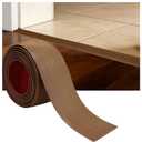 Floor Transition Strip Self Adhesive 5 ft x 3" Wider Vinyl Door Threshold, Floor Cover Strips for Floor Gaps Tiles Carpet Threshold Transition Teak Wood