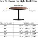 Round Tablecloth with Elastic Edge, 36-60Inch Waterproof Table Cloth for Dinner, Outdoor, Picnic, 44inch, Hallowmas