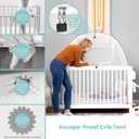 Crib Tent, Crib Net to Keep Baby in, Stop Baby from Climbing Out of Crib, Breathable Pop Up Crib Tent Cover with Auto-Lock Zipper, Easy Install Fits Standard Cribs