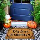 Ytanie Welcome Mats for Front Door Outdoor Entry Big Deck Energy Doormat Non Slip Rubber Mat for Home Indoor Farmhouse Funny Kitchen Rugs Patio Full Brown