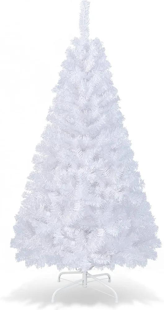6Ft-Artificial-PVC-Christmas-Tree-W-Stand-Holiday-Season-Indoor-Outdoor-White