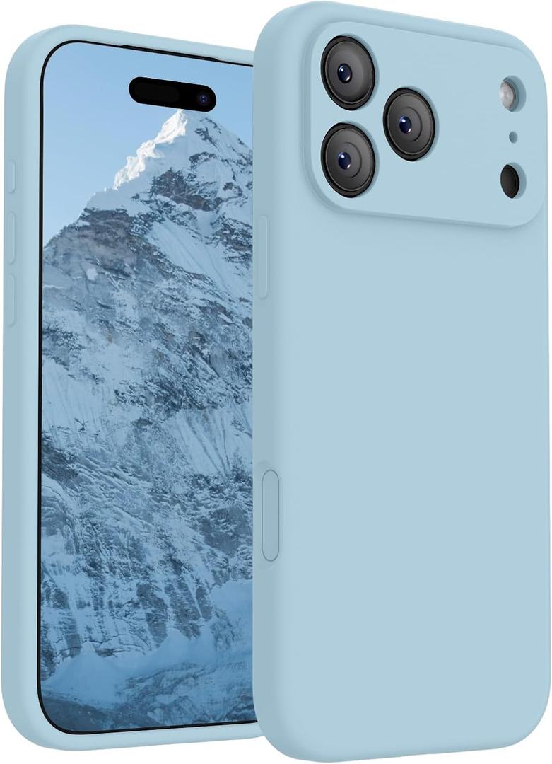 FireNova Magnetic for iPhone 17 Pro Case, Compatible with MagSafe, [Integrated Silicone Camera Control Button] [Camera Protection] Anti-Scratch Microfiber Lining Phone Case, 6.3", Sky Blue