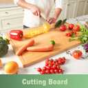 Allsum 30x20" Bamboo Cutting Board for Kitchen, Extra Large Wood Charcuterie Board with Side Handles and Juice Grooves, Stove Top Cover, Noodle Board over Sink, Cheese Serving Tray