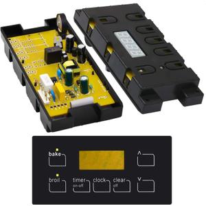 5304518661 Range Oven Control Board for Electrolux Kenmore, Gas Range 7 Button Control Board Clock 316222800