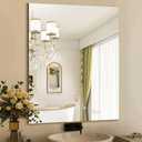 Mirrorons Bathroom Mirror 28"36", Modern Bathroom Vanity Mirror, Frameless Mirror with Polished Edge for Bedroom, Living Room, Entryway, Shatterproof (Horizontal/Vertical)