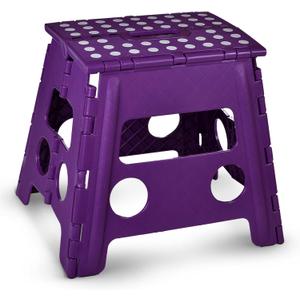 Handy Laundry Folding Lightweight Step Stool is Sturdy Enough to Support Adults and Safe Enough for Kids. Opens Easy with One Flip. Great for Kitchen, Bathroom or Bedroom. (Purple- 13 inch)