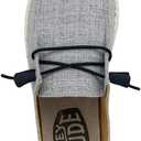 HEYDUDE Women's Wendy Chambray Lace-Up Loafers (6, White Blue 2)