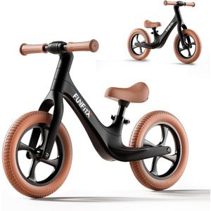 Toddler Balance Bike for 2 to 5 Year Old - Baby Bikes for 2 3 4 5 Years Old Kids - Toddlers Bicycle No-Pedal for Under 6 Age Boy Girl - Training Toys Cycle Outdoor Birthday Gifts for Boys Girls (Black)