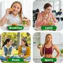 2 x LKTKJDS On the Go Yogurt Parfait Snack Cup 26 oz with Spoon & Lid, 100% Leak Proof Granola Holder for To Go Breakfast Cereal Fruit Overnight Oats Container Reusable, Travel Hiking Camping (yellow Oatmeal Cup)