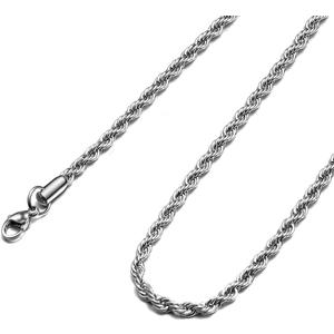Twist Chain Necklace - Stainless Steel Rope Jewelry for Men & Women