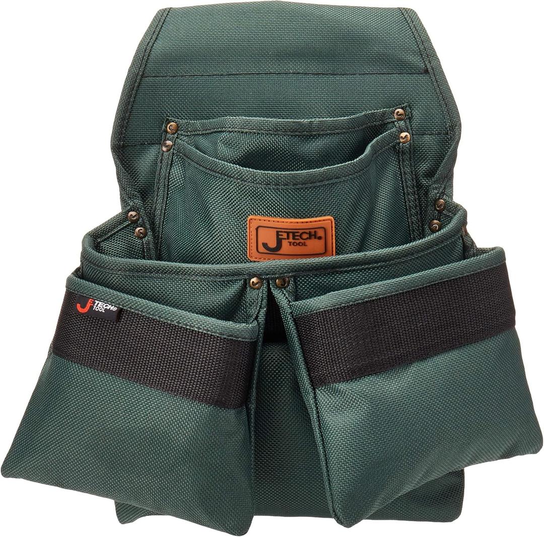 Jetech Tool Belt Pouches Bag with 4 Pocket - Heavy Duty Utility Pouch for Electrician, Carpenters, Craftsman, Gardening