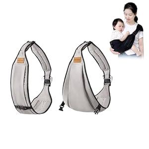 Baby Sling Carrier,Toddler Carrier,Baby Sling,Portable and Adjustable Non-Slip Hip Seat Carriers 10-45lbs(Grey,Cloth)
