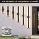 OAYUINOI 2 Pack LED Outdoor Wall Lights, 3CCT & 10%-100% Dimmable, 23.6" Long Linear Exterior Light Fixtures, IP65 Waterproof Outside Sconces for Porch Patio Garage House Facade