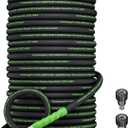3/8" 4800PSI Pressure washer hose 100ft for cold and hot water Max 248F with 3/8"quick connect Kink resistant Steel Wire Braided Power Washer Hose with M22 14mm Adapter,Green