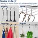 Metal Shower Curtain Hooks, Set of 12, Rust Proof Shower Curtain Hooks Rings, Durable S Shaped Hooks Hangers for Shower Curtains, Kitchen Utensils, Clothes, Towels (Bronze)