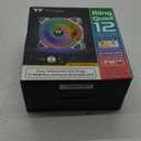 Thermaltake Riing Quad 120mm 16.8 Million RGB Color (Alexa, Razer Chroma) Software Enabled 4 Light Rings 54 Addressable LED 9 Blades Hydraulic Bearing White Case/Radiator Fan, 3 Pack, CL-F100-PL12SW-B