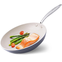 Mueller Frying Pan, Heavy Duty German Stone Coating Non Stick Frying Pans, No PFOA or APEO, Paella Pan, Dishwasher and Oven Safe, Even Heat Distribution, Cool Stainless Steel Handle, Light Grey
10 Inch