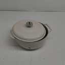 Lodge 6 Quart Enameled Cast Iron Dutch Oven with Lid  Dual Handles  Oven Safe up to 500 F or on Stovetop - Use to Marinate, Cook, Bake, Refrigerate and Serve  Oyster White