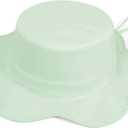 Baby Girl Sun Hat Infant Summer Beach Hats with UPF 50+ Toddler with Wide Brim Strap Outdoor Bucket Hat (Green)