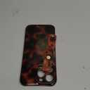 NITITOP Compatible with iPhone 15 Pro Max Case with Wrist Strap Cute Stylish Leopard Aesthetic Tortoise Amber Design for Women Girls Men Soft TPU Shockproof Protective Cover - Brown Leopard